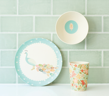 Bamboo dinnerware set (3 pieces) - Peacock - ROSO
 - 1