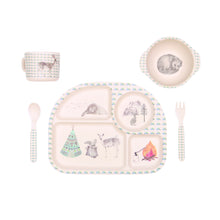 Bamboo dinnerware set for baby (5 pieces) - Forest supper - ROSO
 - 1