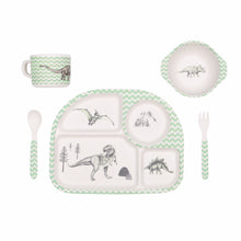 Bamboo dinnerware set for baby (5 pieces) - Dinosaur - ROSO
 - 1