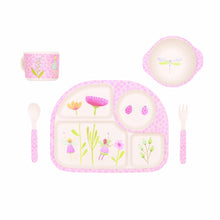 Bamboo dinnerware set for baby (5 pieces) - Fairy Garden - ROSO
 - 1