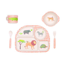 Bamboo dinnerware set for baby (5 pieces) - On Safari - ROSO
 - 1