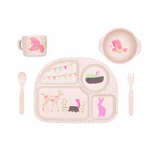 Bamboo dinnerware set for baby (5 pieces) - Woodland - ROSO
 - 1