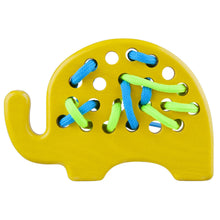 Wooden toy- Lace Through Toy - Elephant - Auckland- NZ - ROSO - 