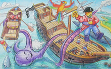 Puzzles  - Pirates to color in - ROSO
 - 3